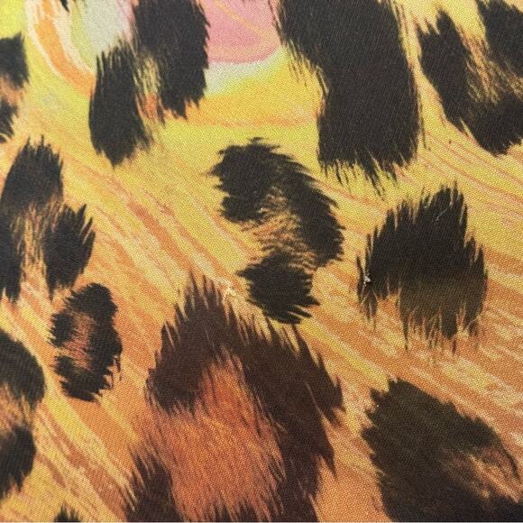 Peacock & Leopard Print Drape Open Cardigan Top Festival Maximalist Elec… - Picture 6 of 9